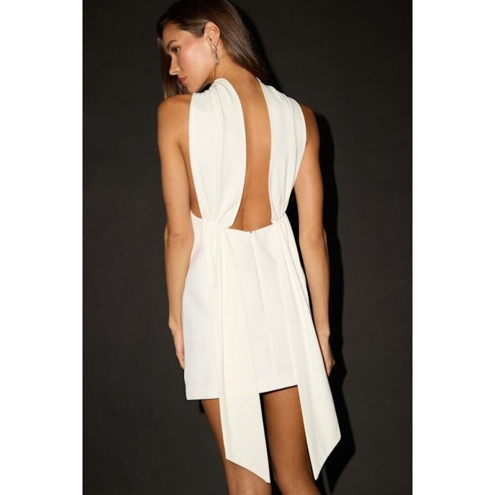 Lulus Sandri White Backless Bodycon Mini Dress - Size XS